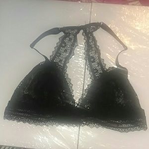 VS black lace bralette L